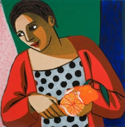 Peeling an Orange Print by Anita Klein