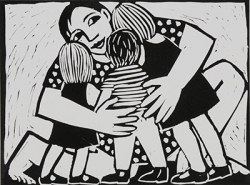 Hugging the Children Print by Anita Klein