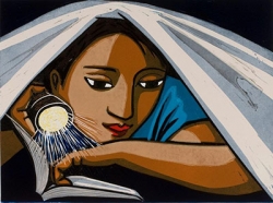 Reading under the Covers Print by Anita Klein