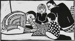 Snakes and Ladders Print by Anita Klein