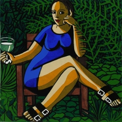 Evening in the Garden Print by Anita Klein