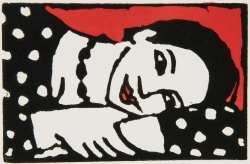 Resting Lady with Necklace Print by Anita Klein