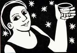 A Glass of Champagne Print by Anita Klein