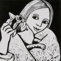 Betty's Cat Print by Anita Klein