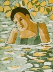 The Lake in Autumn Print by Anita Klein