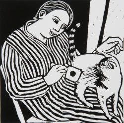 Brushing April Print by Anita Klein