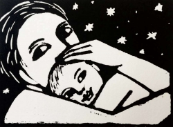 Baby with Stars Print by Anita Klein