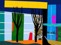 Designer Trees (framed) Print by Bruce McLean