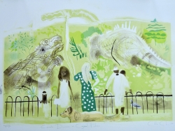 Dinosaurs at Crystal Palace Print by Chloe Cheese