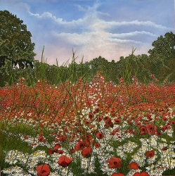 Poppy Field Painting by Chris Wenlock