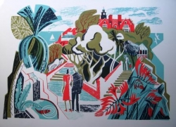 Spa Gardens Print by Clare Curtis