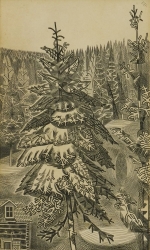 Cabin in the Forest Print by Edward Bawden