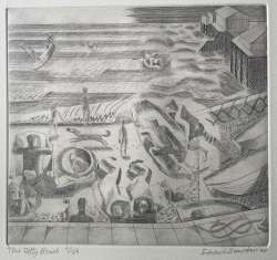 The Jetty Beach Print by Edward Bawden