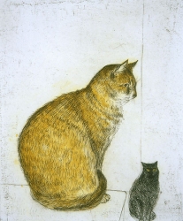 Abysinnian Cat Print by Elizabeth Blackadder