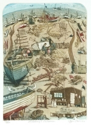 Aldeburgh Fishermen Print by Glynn Thomas