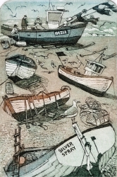 Aldeburgh Boats Print by Glynn Thomas
