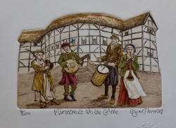 Minstrels at the Globe Print by Glynn Thomas