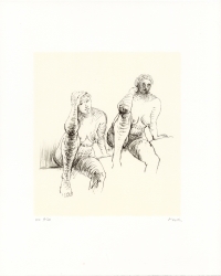 Seated Figures Print by Henry Moore