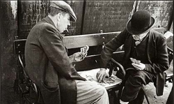 Card Players Whitechapel, in the cemetry graveyard of St. Georges Photograph by Humphrey Spender