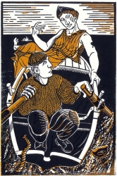 Goddess Surprising a Boatman Print by James Dodds