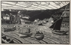Keel Boats & Cobles, Staithes, Yorkshire Print by James Dodds