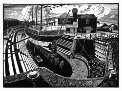 T. Neilson Shipyard, Gloucester, Print by James Dodds