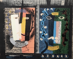 Foliate Heads II Print by John Piper