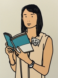 Hijiri with book Print by Julian Opie