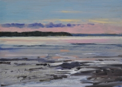 Wrabness Sunset Painting by Kit Leese