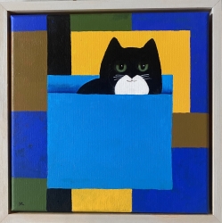Blue Box Painting by Martin Leman
