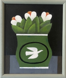Flower with Bird Painting by Martin Leman