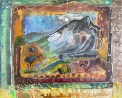 Moonrise Painting by Michael Chase