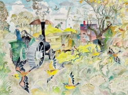 November Threshing Painting by Michael Coulter