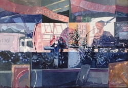 High Street Reflections Painting by Olwen Jones