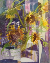 Garden Room Sunflowers Painting by Olwen Jones