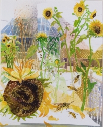 Buzzing around Painting by Olwen Jones