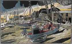 Wivenhoe Quay Print by Richard Bawden