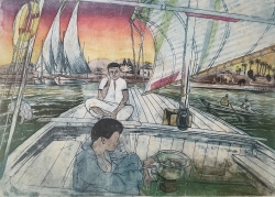 Feluca on the Nile Print by Richard Bawden