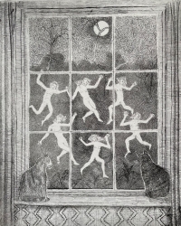 Nocturnal Dancing Dryads Print by Richard Bawden