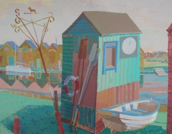 Ferry to Southwold Painting by Ronald Hellen