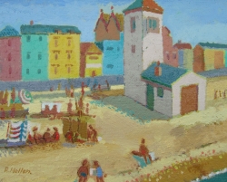 Summer's Day, Aldeburgh Beach Painting by Ronald Hellen
