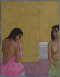 The Pink Towel Painting by Shanti Panchal