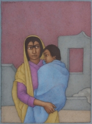 Mother and Child Painting by Shanti Panchal