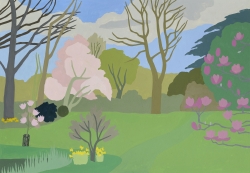 Three Magnolias Painting by Sonia Coode-Adams