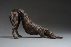 Arching Greyhound-Lurcher Sculpture by Stuart Anderson