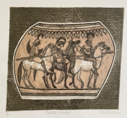 Entruscan Warriors Print by Valerie Thornton