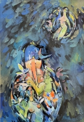 Ganesha theme Painting by Vasant Chinchwadkar