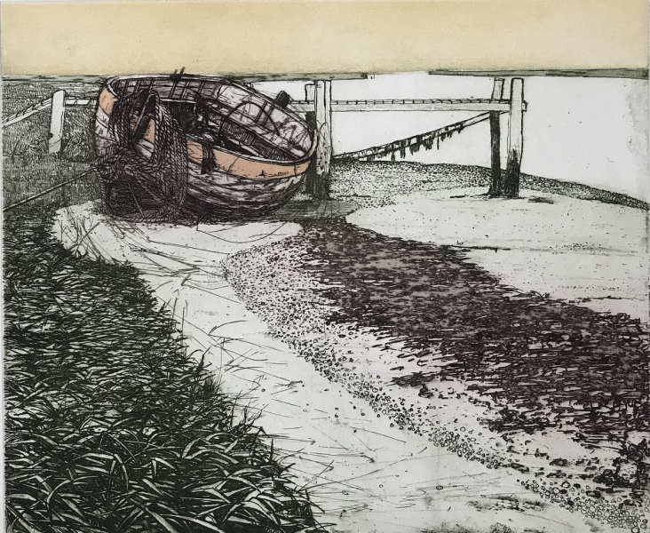 Fred's Boat by Charles Bartlett  RWS RE ARCA (1921 - 2014)