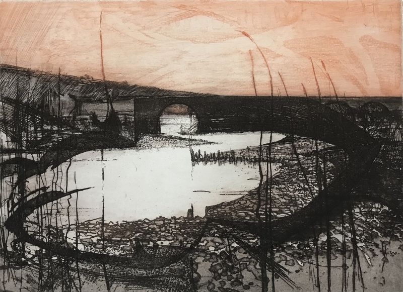 The Causeway by Charles Bartlett  RWS RE ARCA (1921 - 2014)