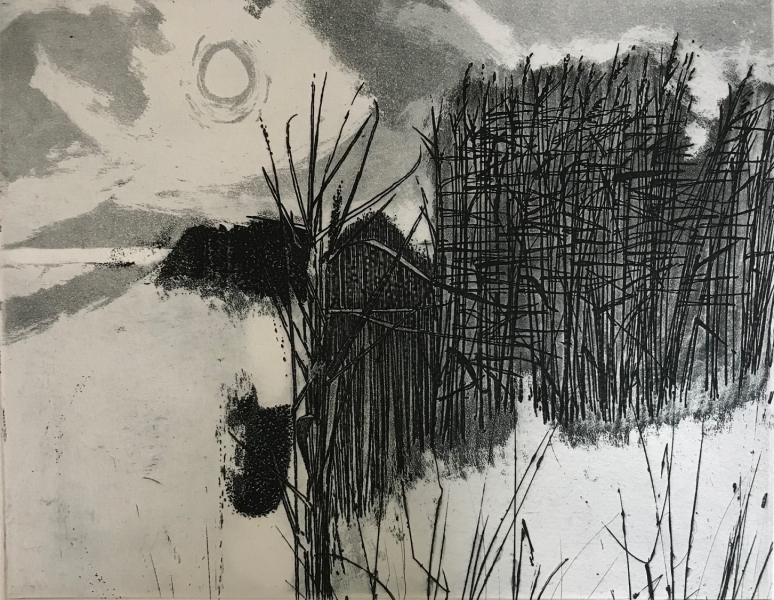 Fenland and Sun by Charles Bartlett  RWS RE ARCA (1921 - 2014)